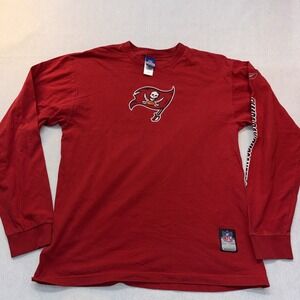 Tampa Bay Buccaneers Reebok NFL On Field Long Sleeve Shirt‎ Men's Red Used Large